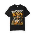 Duckin' Rich Duck Graphic T-Shirt — Funny Money Cartoon Tee