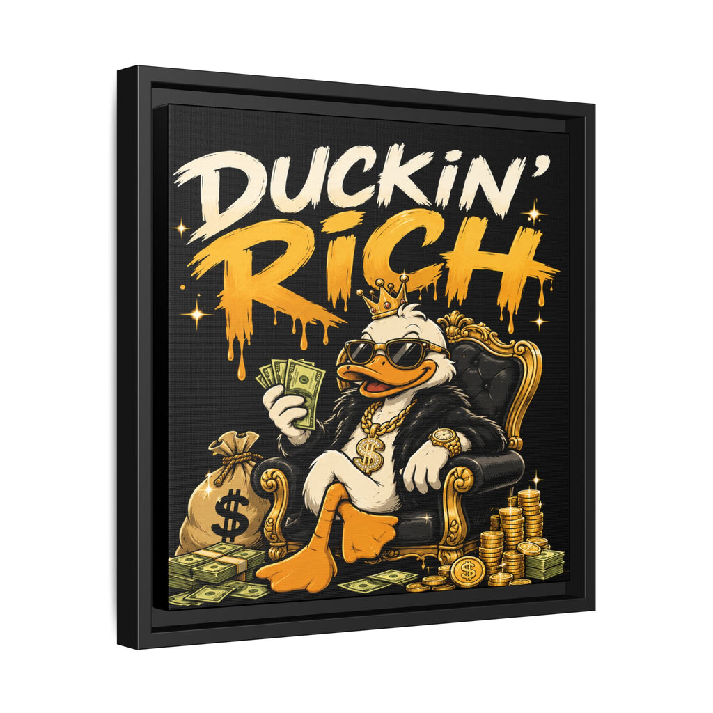 Duckin' Rich Framed Canvas Art